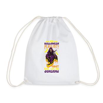 Funny Grim Reaper Lover Halloween Horror - Drawstring Bag - white - Front
