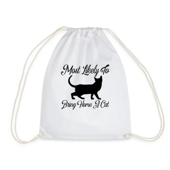 Funny Saying Kittens Owner Enthusiasts Feline Men - Drawstring Bag - white - Front