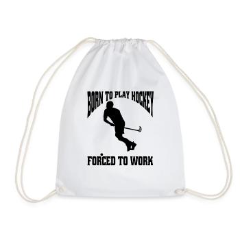Hockey sur gazon Cadeau Joueur de hockey sur sol - Sac de sport léger - blanc - Devant