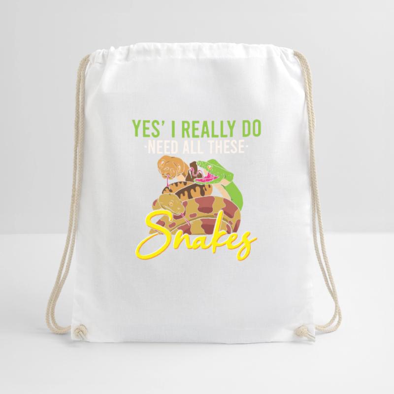 Funny Python Snake / Boa Constrictor Drawstring Bag