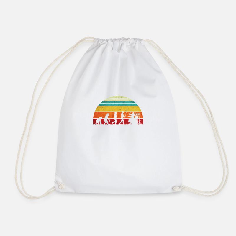 Drummer Drum Gift Rhythm in Blood - Drawstring Bag - white