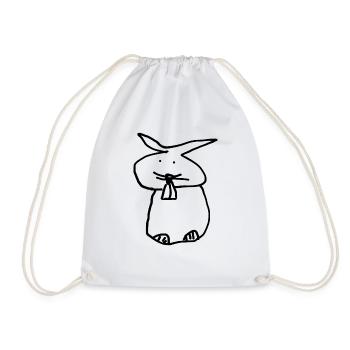 Rabbit Rabbit - Drawstring Bag - white - Front