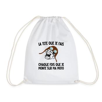 chaque fois que je monte sur ma moto - Sac de sport léger - blanc - Devant
