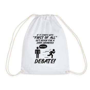 Debating Speech Debating Speaker Gift Idea - Drawstring Bag - white - Front