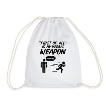 Debating Speech Debating Speaker Gift Idea - Drawstring Bag - white - Front