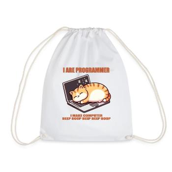 Ich bin Programmierer, fette schlafende Katze - Turnbeutel - Weiß - Vorne