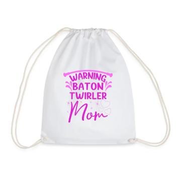 Baton Twirling Warning Baton Twirler Mom Gifts - Turnbeutel - Weiß - Vorne