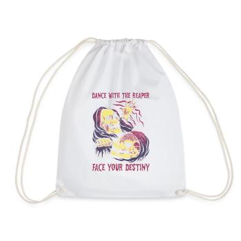 Funny Grim Reaper Lover Halloween Horror - Drawstring Bag - white - Front