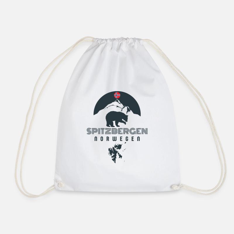 Spitzbergen Norwegen Eisbär Design - Turnbeutel - Weiß