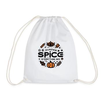 Pumpkin Spice and Everything Nice - Drawstring Bag - white - Front