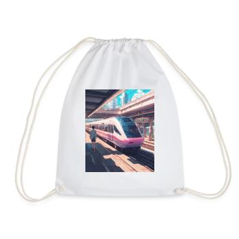 Train de la gare du Japon - Sac de sport léger - blanc - Devant