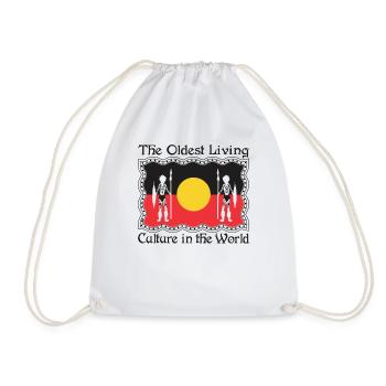 The Oldest Living Culture in the World - Drawstring Bag - white - Front