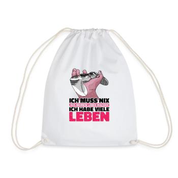 Lustiges Gaming Motiv - Perfektes Geschenk - Turnbeutel - Weiß - Vorne