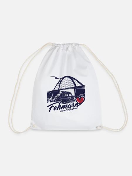 FEHMARN LIEBLINGSINSEL - Turnbeutel - Weiß