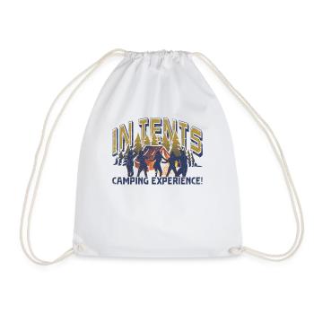 In tents camping experience! - Drawstring Bag - white - Front