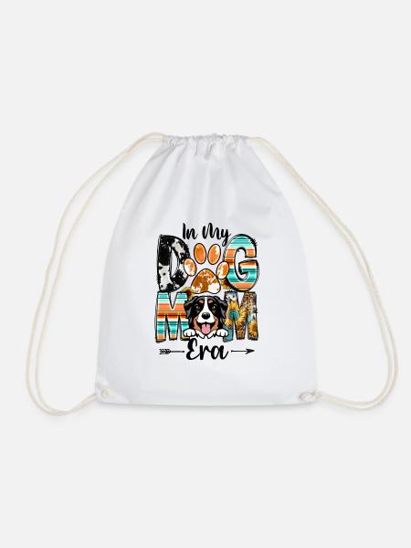 Bernese Dog In My Dog Mom Era Fur Baby Mothers Day - Drawstring Bag - white