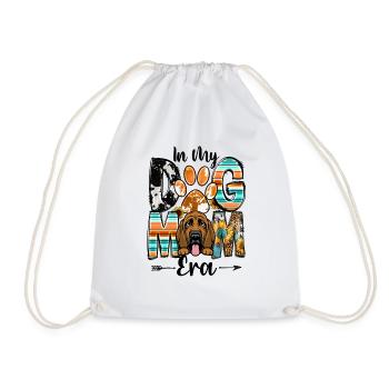 Bloodhound Dog In My Dog Mom Era Fur Baby Mothers - Drawstring Bag - white - Front
