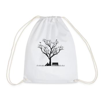 Solitude Is The Best Company | Motivational Art - Drawstring Bag - white - Front