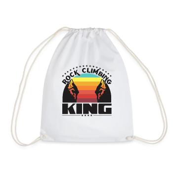 Rock Climbing King - Drawstring Bag - white - Front