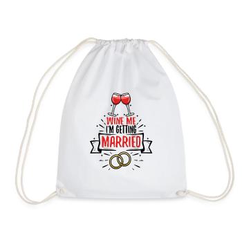 Wine Me Je me marie - Sac de sport léger - blanc - Devant