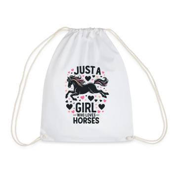 Cadeau d’amant de cheval juste une fille qui aime les chevaux - Sac de sport léger - blanc - Devant