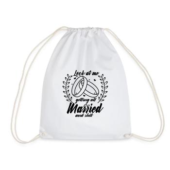 Regardez-moi me marier et merde - Sac de sport léger - blanc - Devant