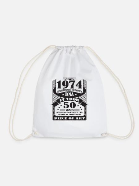 50 Jahre, 50. Geburtstag, 1974, it took 50 years - Turnbeutel - Weiß