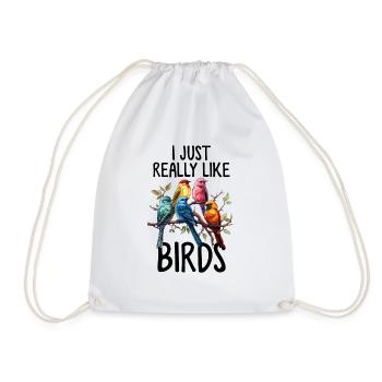 Observation des oiseaux Amoureux des oiseaux Drôle Oiseaux - Sac de sport léger - blanc - Devant