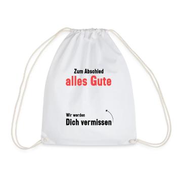 Lustige Geschenkidee Sabbatical I Sabbatjahr - Turnbeutel - Weiß - Vorne