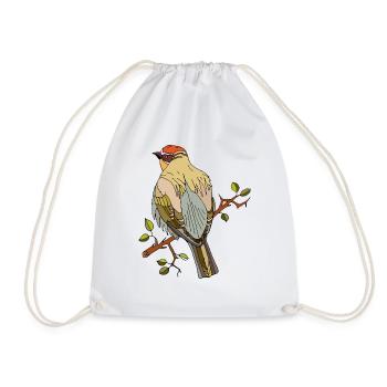 Colorful bird - Drawstring Bag - white - Front