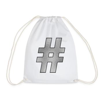 Hashtag Argent - Sac de sport léger - blanc - Devant