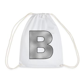 Lettre B Argent - Sac de sport léger - blanc - Devant