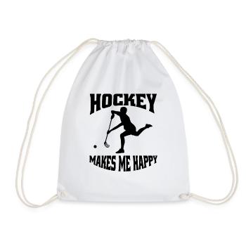 Hockey sur gazon cadeau Floorball Joueur de hockey - Sac de sport léger - blanc - Devant