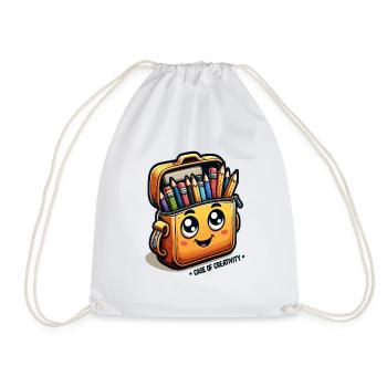 Creative Pencil Case – Case of Creativity - Drawstring Bag - white - Front