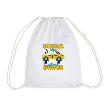 Dream Big Snack Often - Drawstring Bag - white - Front