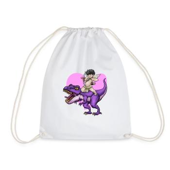 Cupid Armor T Rex Heart Valentinstag Cupid Rex - Turnbeutel - Weiß - Vorne