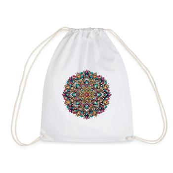 Œuvre d’art de mandala colorée - Sac de sport léger - blanc - Devant