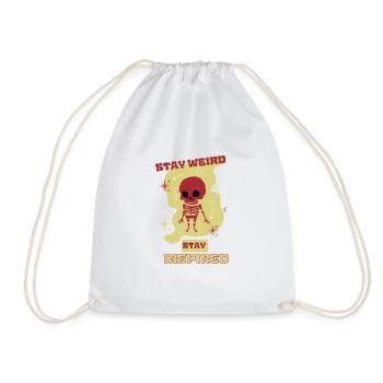 Stay Weird Stay Inspired - Drawstring Bag - white - Front