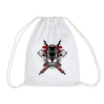 bikers - Drawstring Bag - white - Front