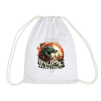 2024 Year of the Dragon, year of the Dragon - Drawstring Bag - white - Front