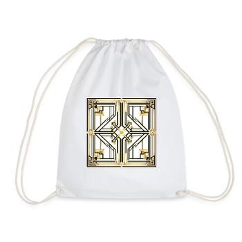 Golden Art Deco Spell - Drawstring Bag - white - Front