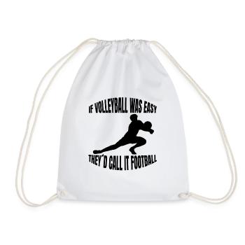Volley-ball Volley-ball de plage cadeau Joueur de volley-ball - Sac de sport léger - blanc - Devant