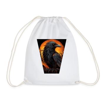 Raven Halloween - Drawstring Bag - white - Front