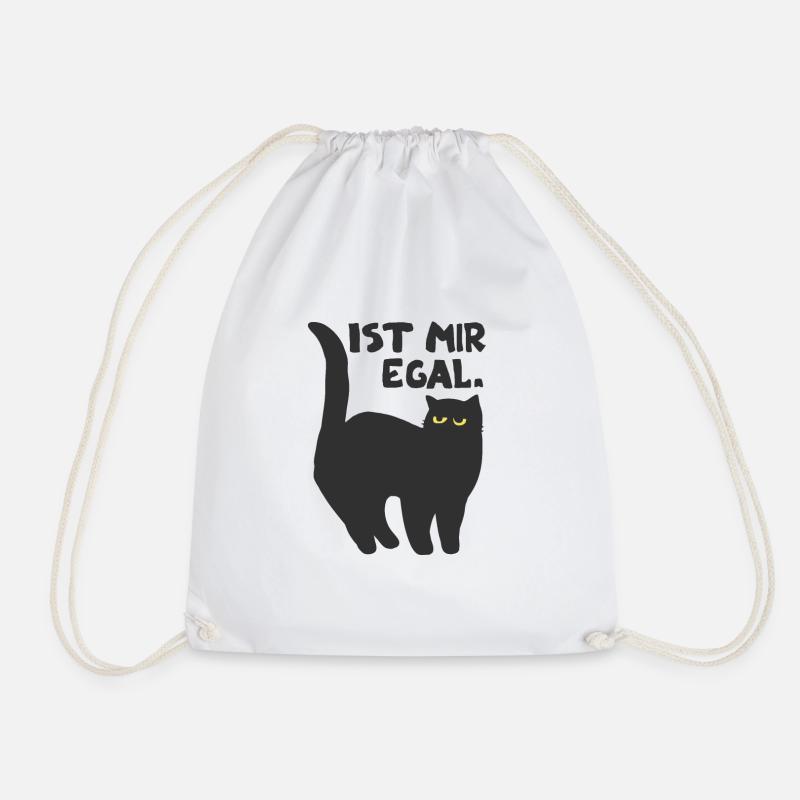 faule Katze Kätzchen Spruch Geschenkidee Katzen - Turnbeutel - Weiß