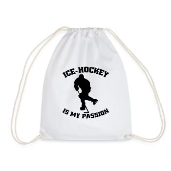Ice Hockey Player Ice Hockey Team Hockey Fan - Drawstring Bag - white - Front