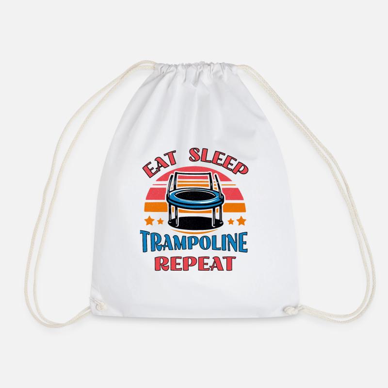 Eat Sleep Trampoline Repeat - Turnbeutel - Weiß