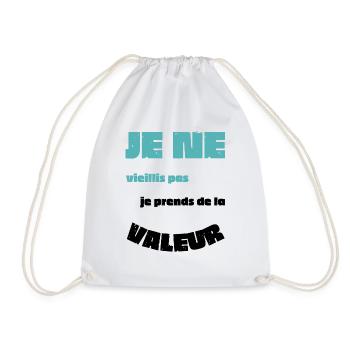Men's, Women's, Humorous, Humorous T-Shirt Gift - Drawstring Bag - white - Front