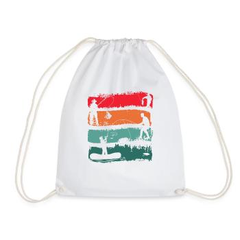 Pêcheur, Pêcheur, Pêche au Fil, Vintage, Pêche, En - Sac de sport léger - blanc - Devant