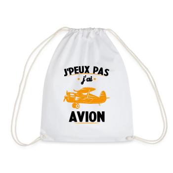 Je Peux Pas J ai Avion - Sac de sport léger - blanc - Devant