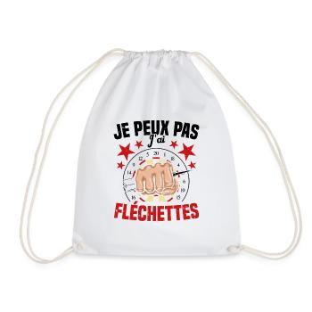 Man I can't I have darts - Drawstring Bag - white - Front